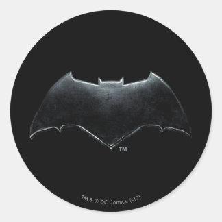 Sticker Rond Ligue de Justice | Symbole de batman métallique