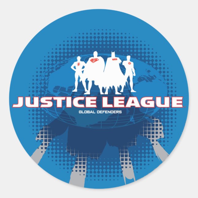 Sticker Rond Ligue de la justice pour les défenseurs mondiaux (Devant)