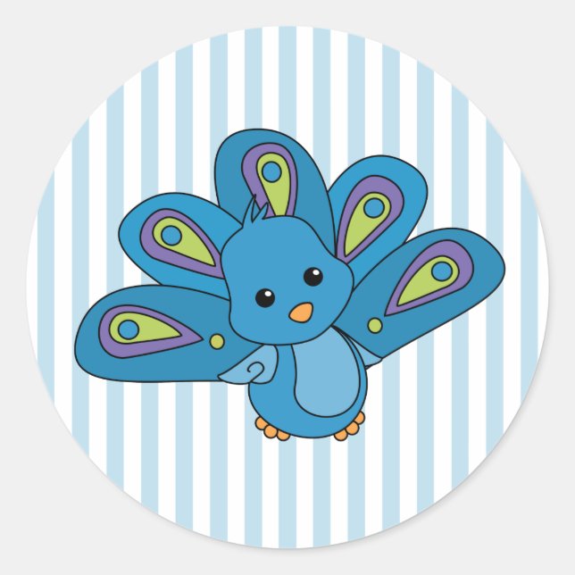 Sticker Rond Lil' Baby Peacock (Devant)