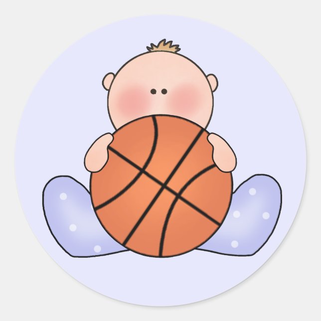 Sticker Rond Lil Basketball Baby Boy (Devant)