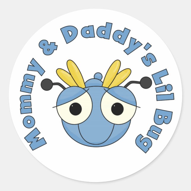 Sticker Rond Lil Bug de maman et papa (Devant)