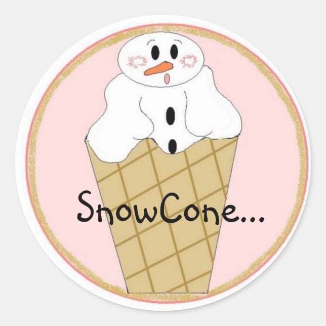 Sticker Rond Lil' Snowcone (Devant)