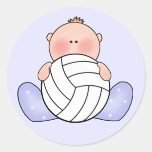 Sticker Rond Lil Volleyball Baby Boy