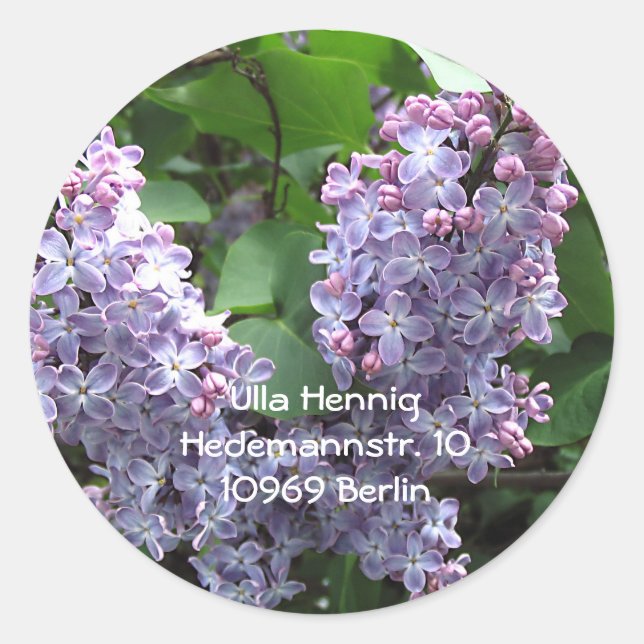 Sticker Rond Lilacs (Devant)
