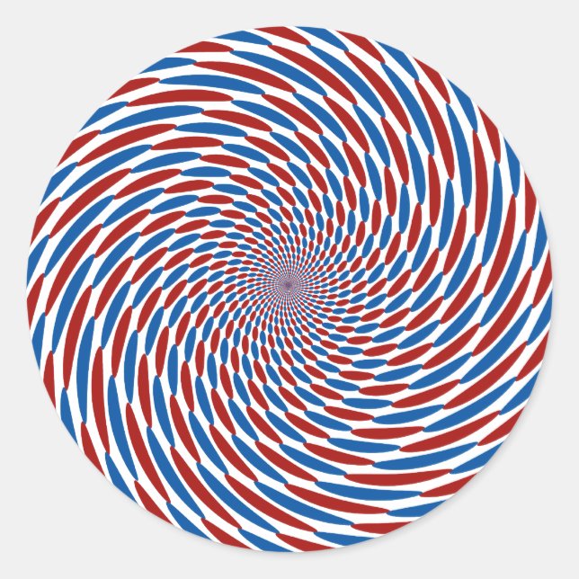 Sticker Rond L'illusion spirale éclate (Devant)