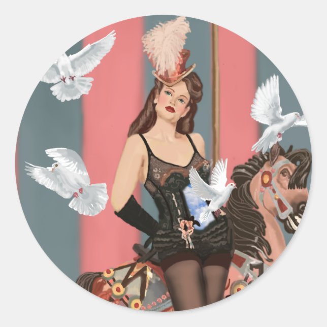 Sticker Rond L'illusionniste (Devant)