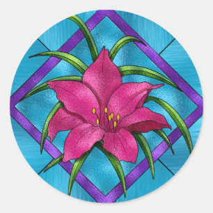 Sticker Rond Lilly en verre tendu