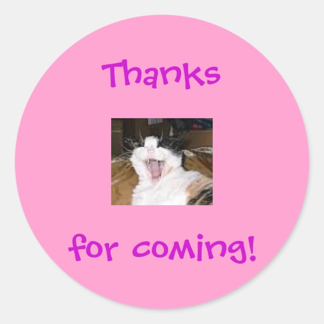 Sticker Rond Lillytalk, Merci d'être venu ! (Devant)