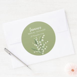 Sticker Rond Lily De La Fête des mariées Vallée Bouquet