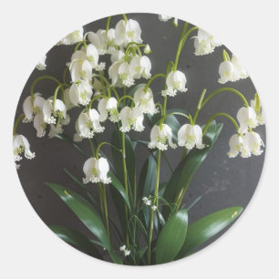 Sticker Rond Lily de la vallée