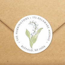 Lily of the Valley May Floral Adresse de retour