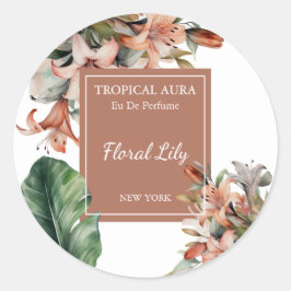 Sticker Rond Lily Perfume Label