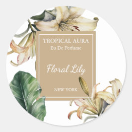 Sticker Rond Lily Perfume Label