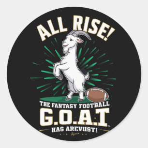 STICKER ROND L'IMAGINAIRE FOOTBALL G.O.A.T. EST ARRIVÉ