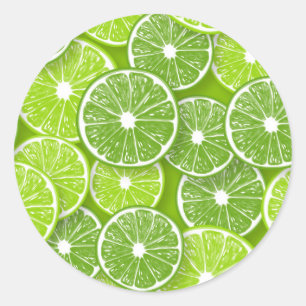 Sticker Rond Lime pop