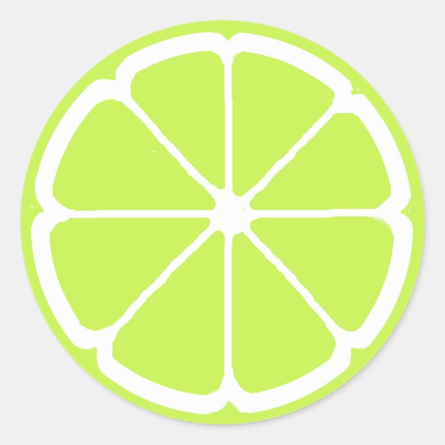Sticker Rond LIME SLICE by SHARON SHARPE (Devant)