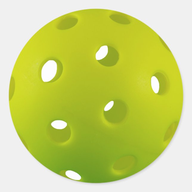 Sticker Rond Lime vert vrai pickleball (Devant)