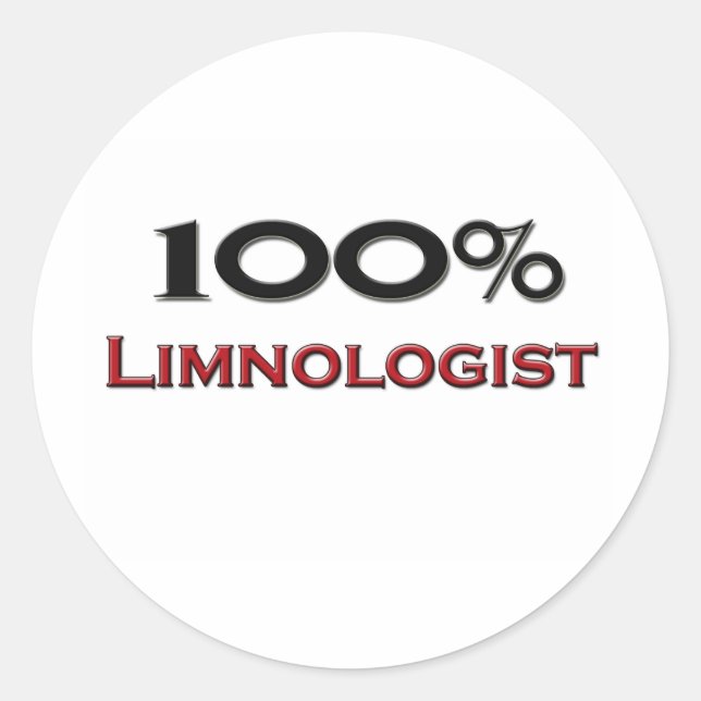 Sticker Rond Limnologue à 100 % (Devant)