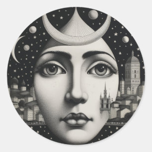 Sticker Rond Lina Cavalieri Mon style