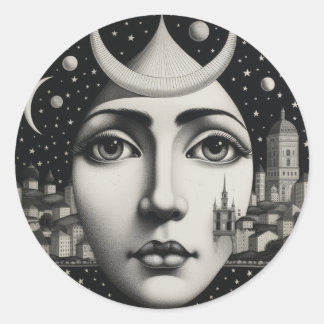 Sticker Rond Lina Cavalieri Mon style