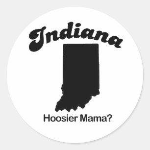 Sticker Rond L'Indiana - maman de Hoosier