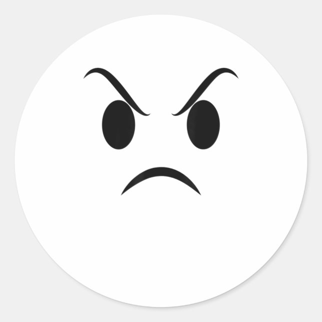 Sticker Rond L'indignation face à la colère d'Halloween grinche (Devant)