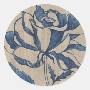 Sticker Rond L'indigo s'est levé