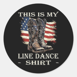 Sticker Rond Line Dance Country Music Line Dancing