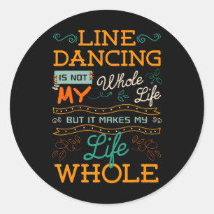 Sticker Rond Line Dancing Chorégraphié Dance Teacher Group Dan