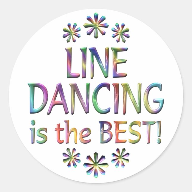 Sticker Rond Line Dancing est la meilleure (Devant)