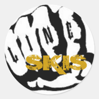 Sticker Rond Line_FIST_Logo, SKIS