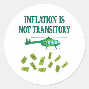 Sticker Rond L'inflation n'est pas transitoire