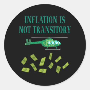 Sticker Rond L'inflation n'est pas transitoire