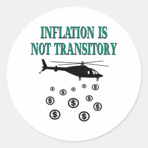 Sticker Rond L'inflation n'est pas transitoire