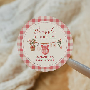 Sticker Rond Linge de bébé pour bébé automne pomme Shower pour