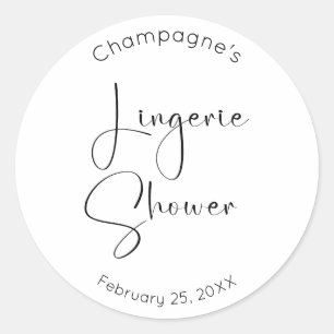 Sticker Rond Lingerie moderne Script Douche