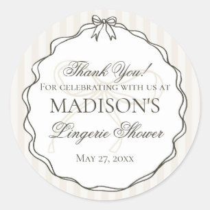 Sticker Rond Lingerie noire, douche, cadeau pour l'enterrement 