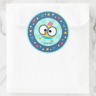 Sticker Rond Lingokids Party avec Billy