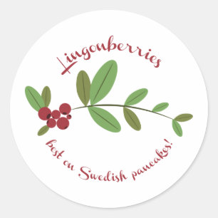 Sticker Rond Lingonberies
