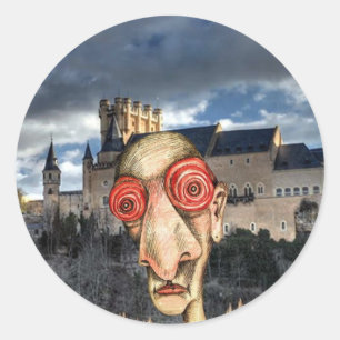Sticker Rond L'Insomniac visite Alcazar-de-Ségovie