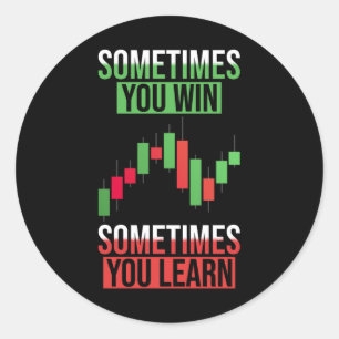 Sticker Rond L'investisseur stock dit :