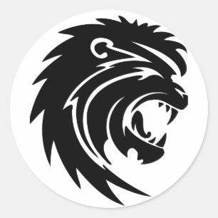 Sticker Rond Lion