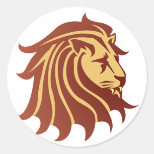 Sticker Rond Lion