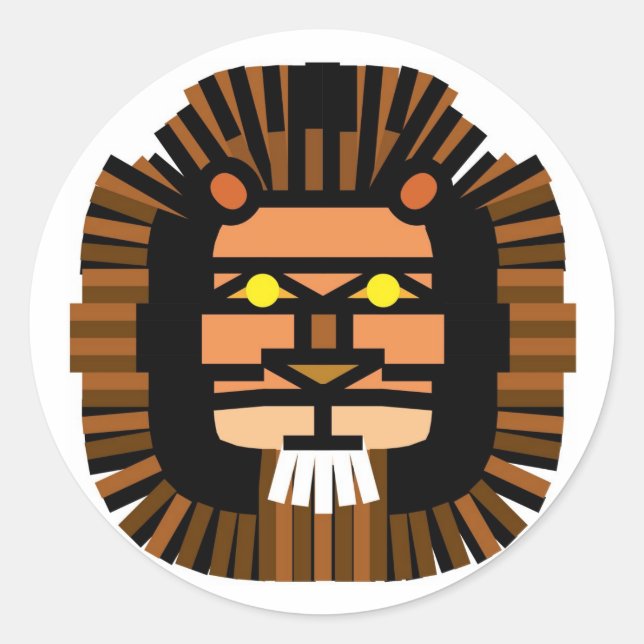 STICKER ROND LION (Devant)