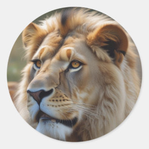 Sticker Rond Lion