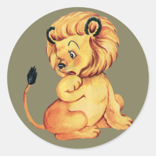 Sticker Rond Lion