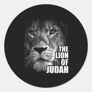 Sticker Rond Lion de Juda Jésus foi chrétienne sur la peur