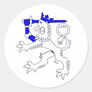 Sticker Rond Lion finlandais Emblem