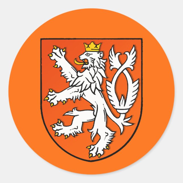 Sticker Rond Lion hollandais Pays-Bas Shield (Devant)