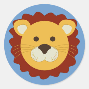 Sticker Rond Lion joueur